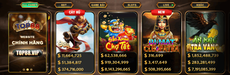 Nổ Hũ Top88 – Điểm Đến Giải Trí Hấp Dẫn Cho Tín Đồ Game Đổi Thưởng